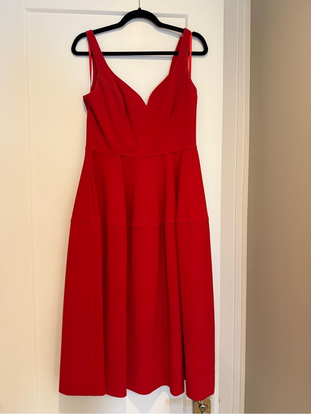 Jill Jill Stuart Red V-Neck Midi Dress - Size M